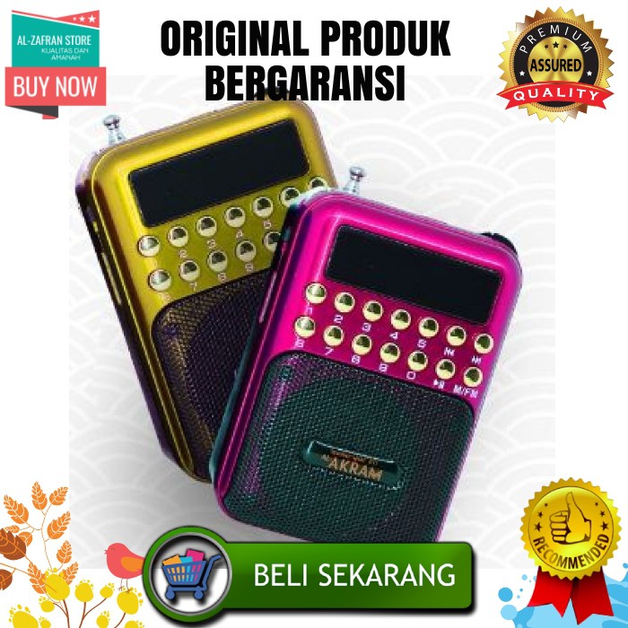 SPEAKER MUROTTAL AL QURAN alquran 30 juz lengkap portable bluetooth al akram mini