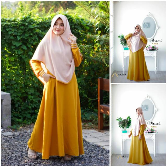 GAMIS ARUMI BY AKIFA BAHAN ITY CREPE