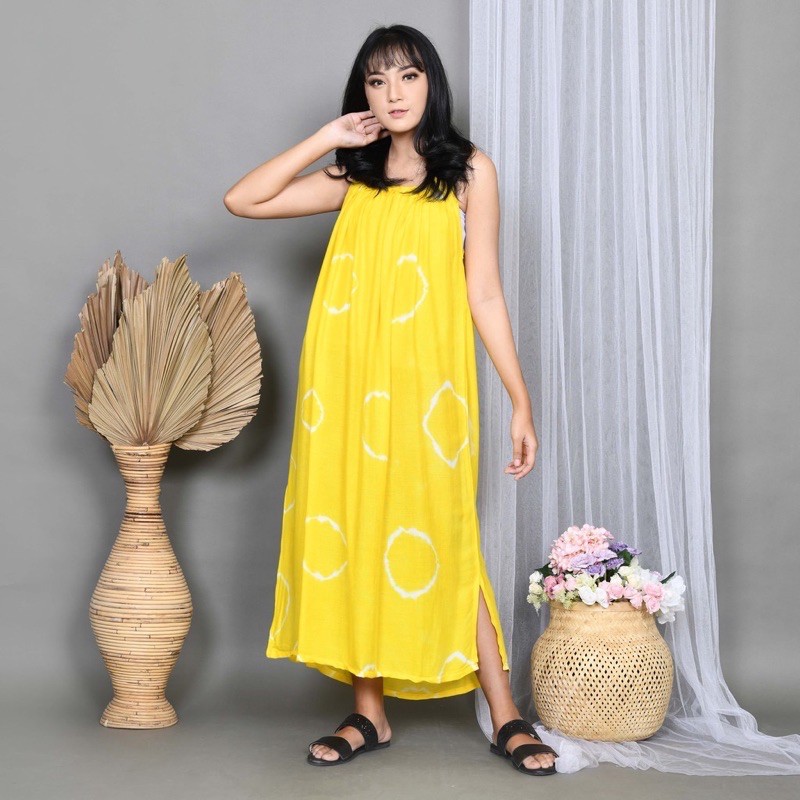 Dress Pantai panjang Bali/Dress lobek panjang jumbo