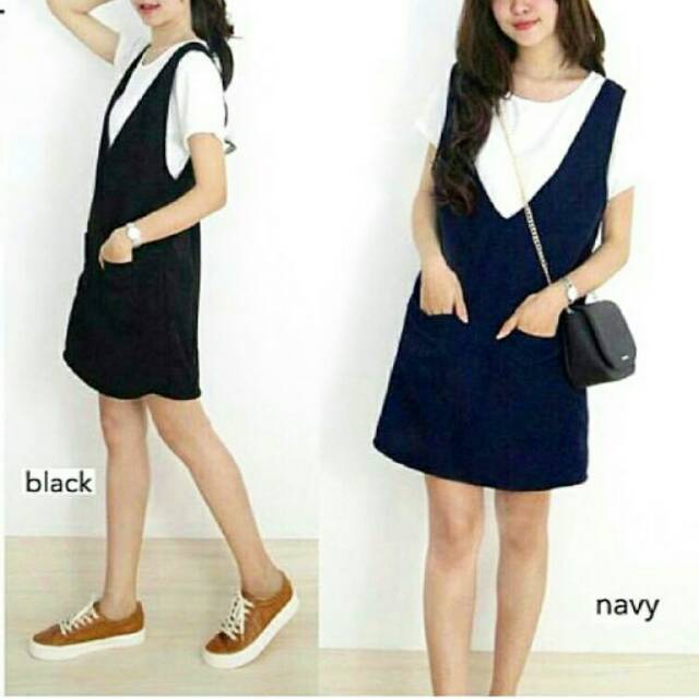 Overall outer pocket dress (no inner)