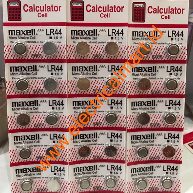 [PER PCS] MAXELL ORIGINAL LR44 Battery Kancing Jam Tangan / Mainan Anak  Baterai LR 44 ORIGINAL 100%