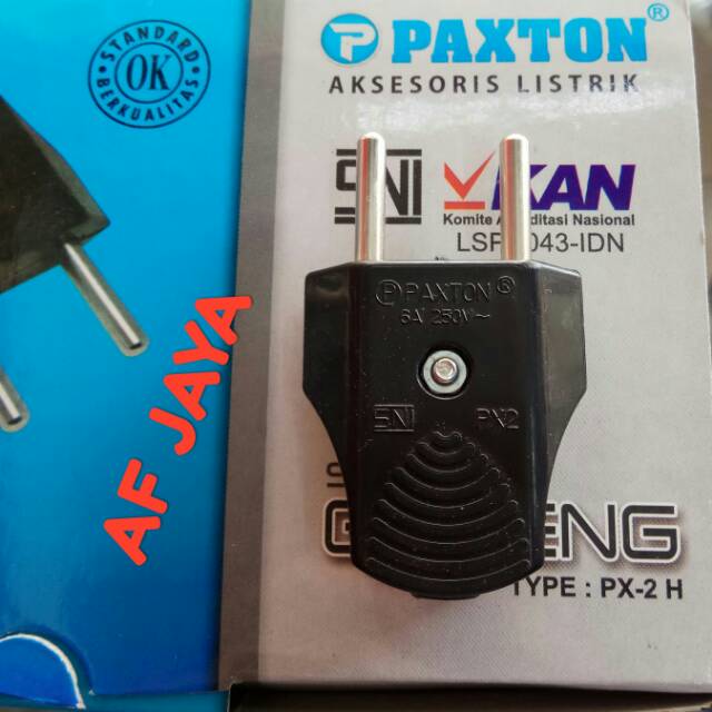 Steker Gepeng / Steker PAXTON Warna Hitam