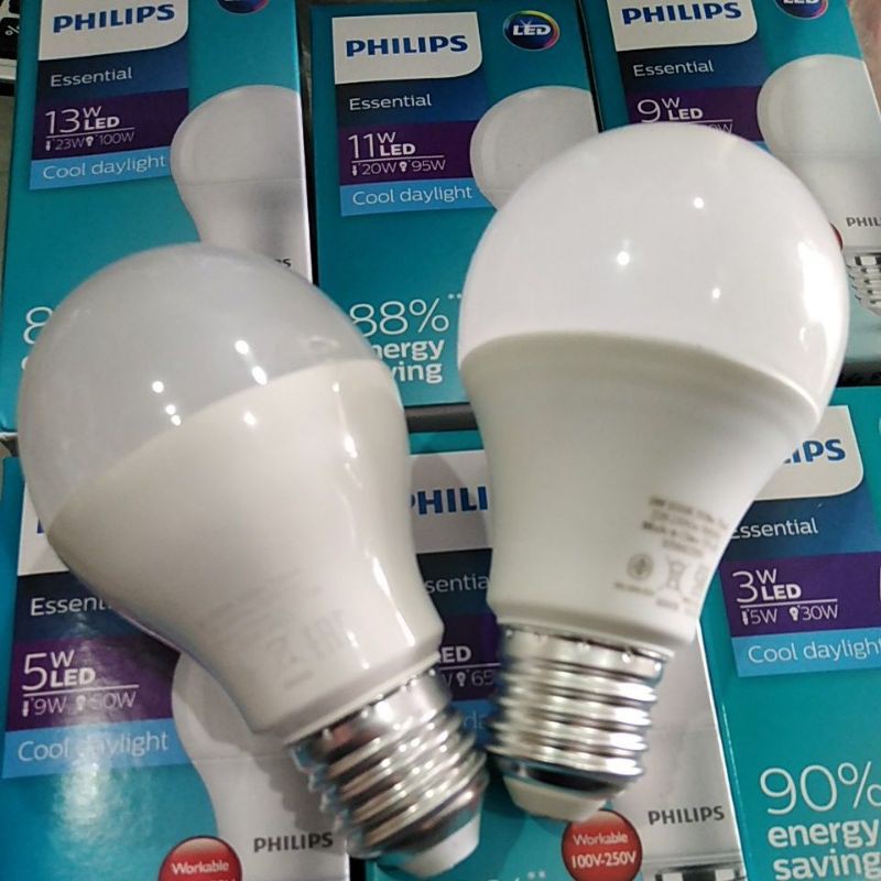 LAMPU LED PHILIPS ESENTIAL 3W 5W 7W 9W 11W 13W