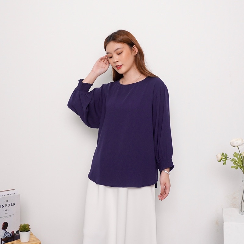 Ji-Eun 지은 Blouse Korea Premium by Lilac | Blouse Wanita Korea | Atasan Wanita Casual Kantor |-5