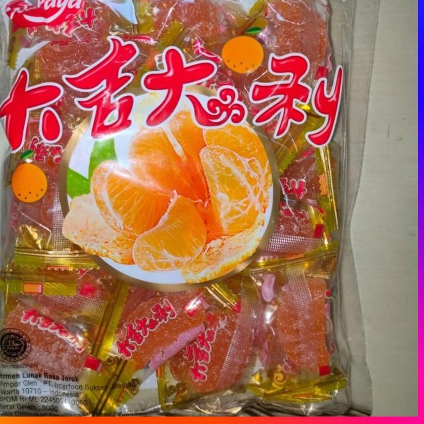 

Harga Murah Permen Manisan Jelly Jeruk / Jelly Hongmao Manisan / Permen Jeli Rasa Jeruk (Mandarin Orange Jelly Candy) Halal Permen Lunak Rasa Jeruk 500gr Manisan Orange Jelly Can 44F+
