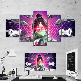 5pcs Poster  Lukisan Cat  Minyak Desain Apex Legends Game 