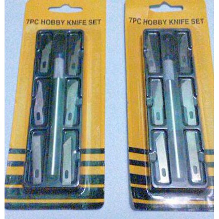 7 in 1 pcs hobby knife set ( Pisau Acrylic Set ) / PISAU IC 7 IN 1 TERUJI