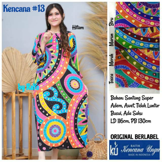 KENCANA #13 HOMEY DRESS BUSUI DASTER ORIGINAL KENCANA UNGU LABEL BIRU