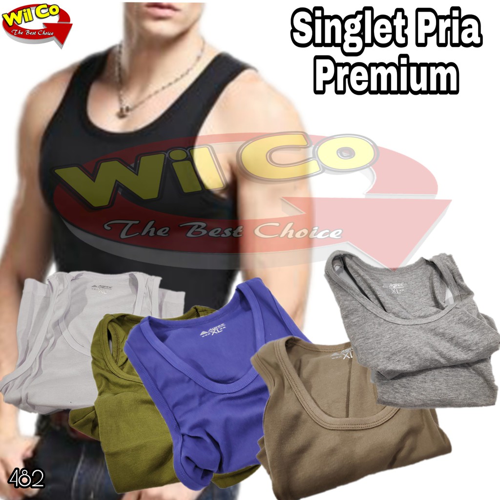 K482 Kaos  Dalam Pria Dewasa Kaos  Singlet  Pria Agree  