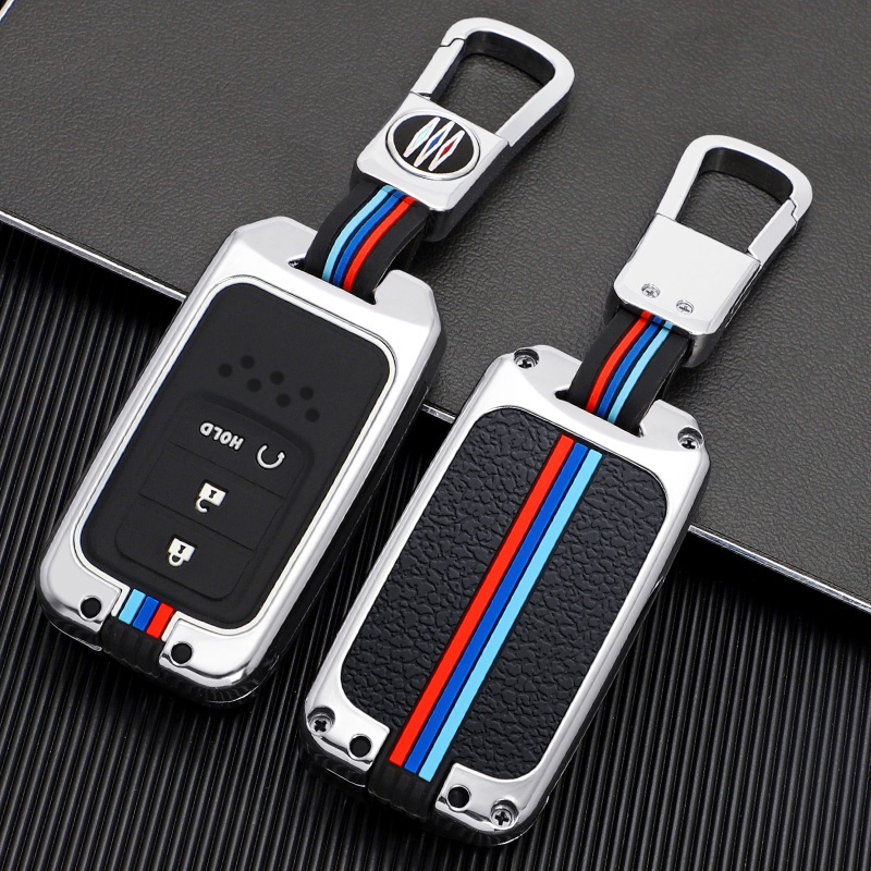 Casing Kunci Mobil Bahan Zinc Alloy + Silikon Untuk Honda Accord Civic Fit Pilot Odyssey CRV Clarity CRZ HRV Ridgeline