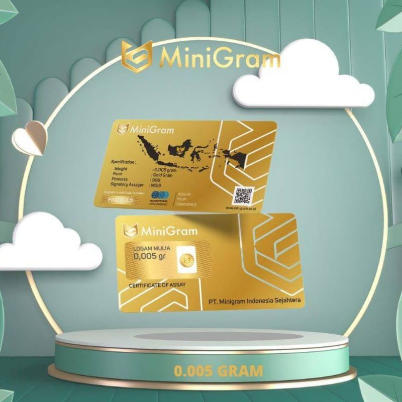 Logam Mulia 0.005 gr Minigram | Emas Keping | Fine Gold