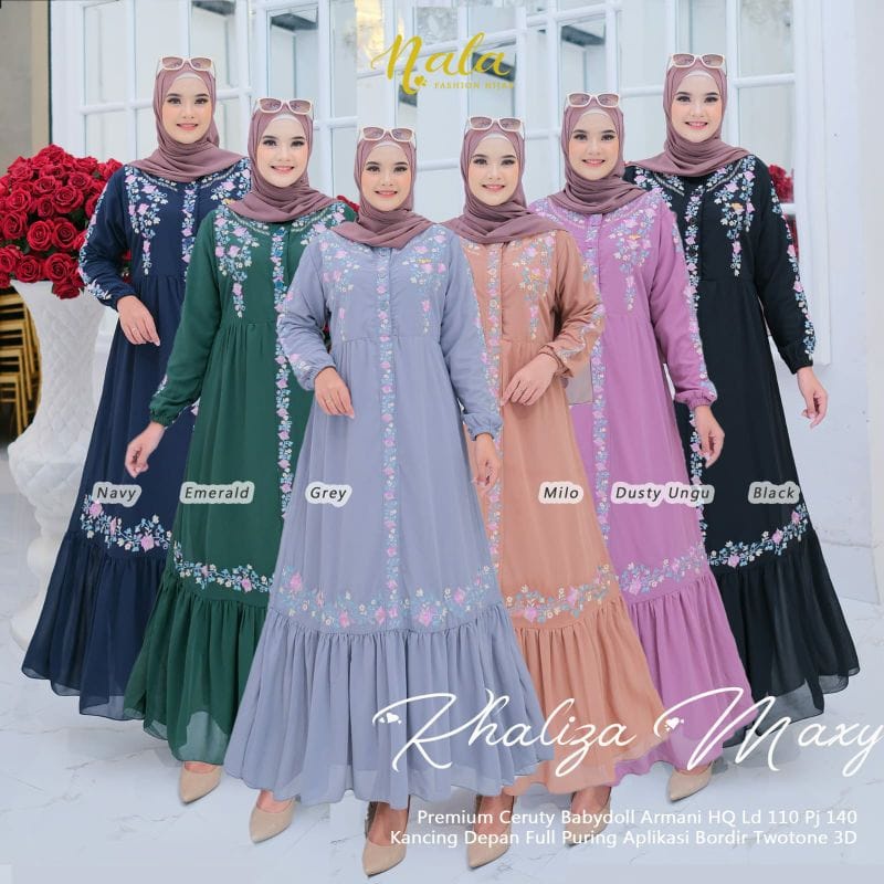 khalizah maxy // gamis ceruty fariasi bordel