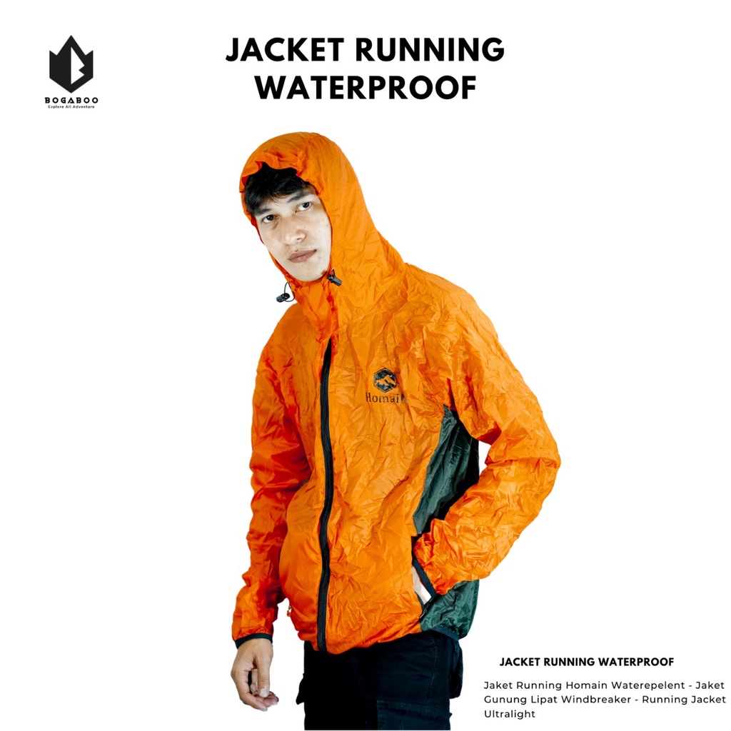 Jaket Running Hommain - Jaket Running Waterrepellen - Jaket Running Ultralight - jaket lari