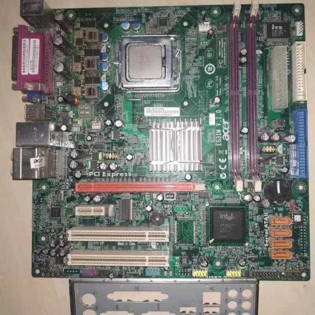 Paketan Motherboard lga 775 + RAM DDR2 4GB + Core 2 duo e8400 bonus fan