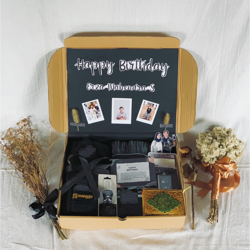 HAMPERS COWOK PREMIUM/GIFT  BOX COWOK/KADO COWOK PREMIUM/SARUNG/SAJADAH/HAMPERS BLACK SERIES/KADO UL