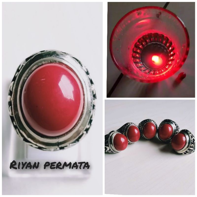 Batu cincin pospor air merah delima