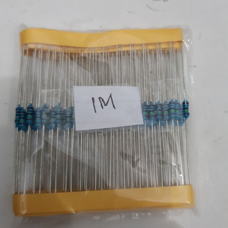 Resistor 1M 1% 1/4W metal film taiwan 100biji