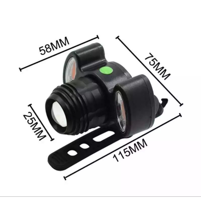 Lampu Depan Sepeda LED USB Charging Lampu Sepeda Lipat MTB Roadbike