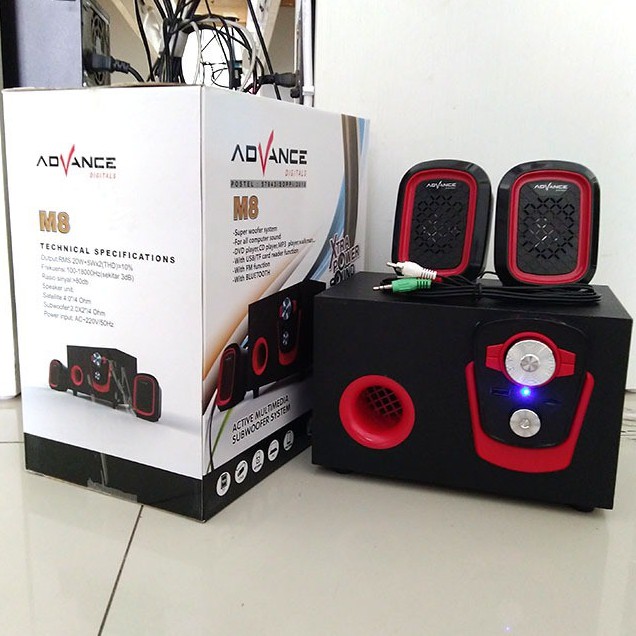 Speaker Aktif Advance M8 Bluetooth Extra Bass Subwoofer / Speaker Advance M8 Bass Bluetooth / speker HP laptop PC komputer Radio TV