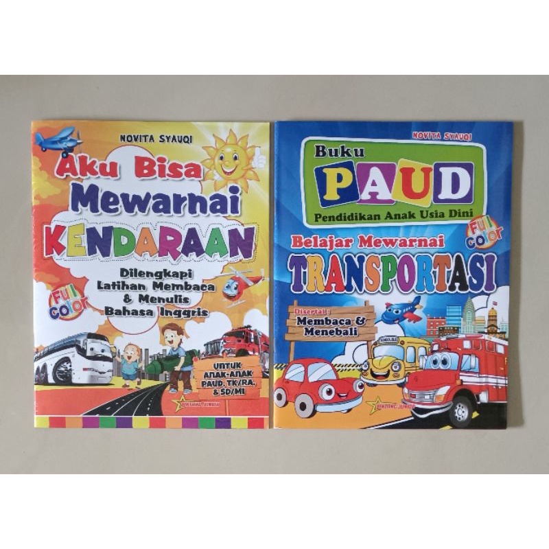 mewarnai kendaraan dan transportasi paud