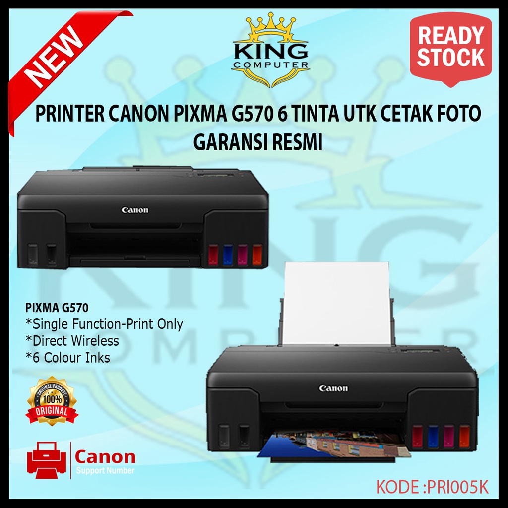 PRINTER CANON PIXMA G570 6 TINTA UNTUK CETAK FOTO