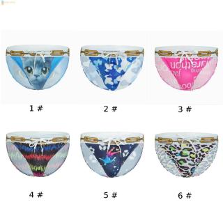  Celana  Renang Pria  Model Brief Segitiga Motif Print Dengan 