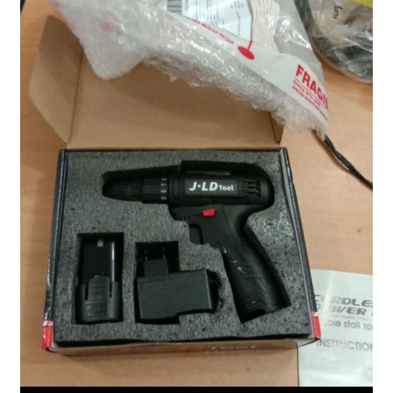 MESIN BOR CORDLESS JLD 12 VOLT / BOR BATERAI JLD 12 VOLT