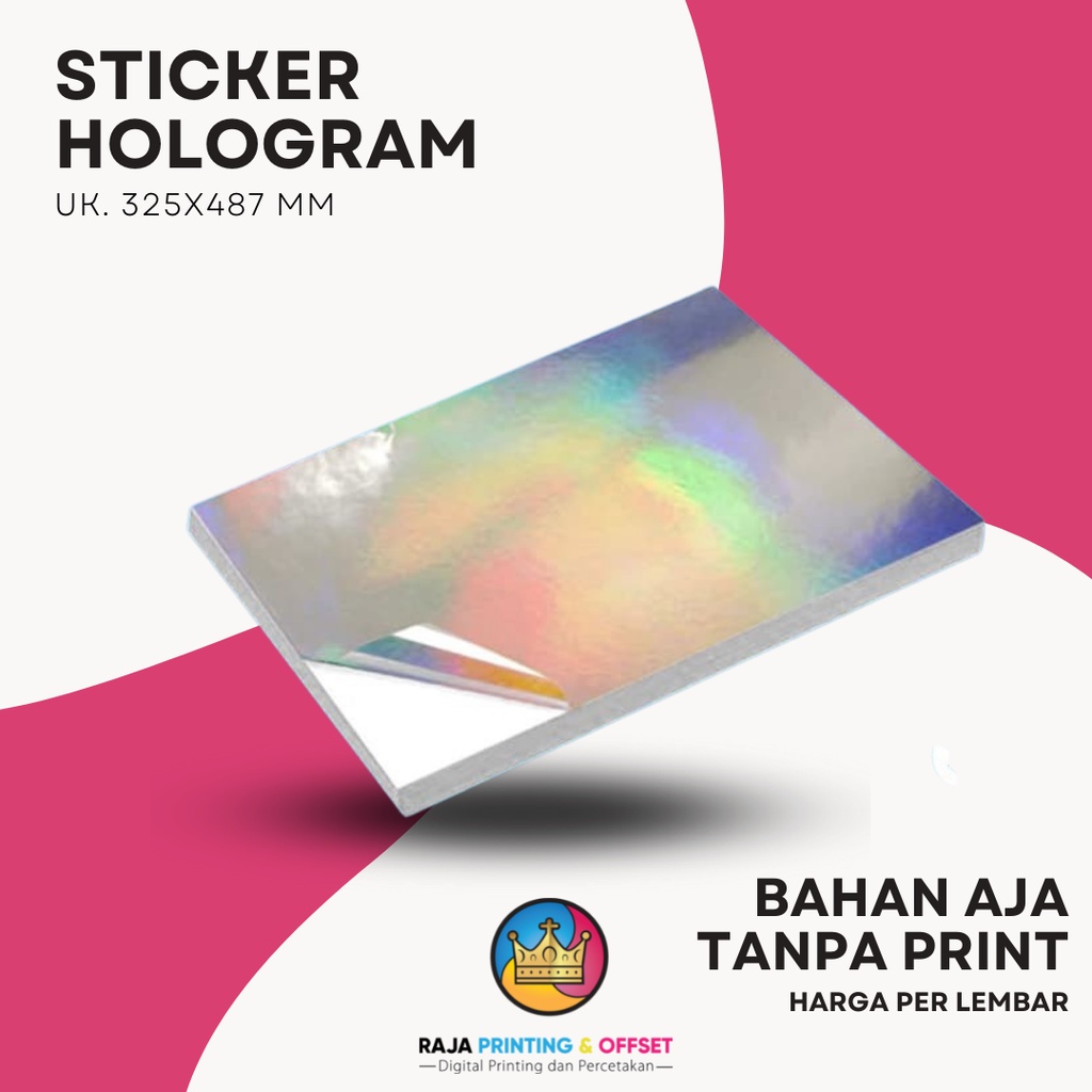 

STICKER STIKER A3+ HOLOGRAM Uk. 325x487 mm TANPA PRINT