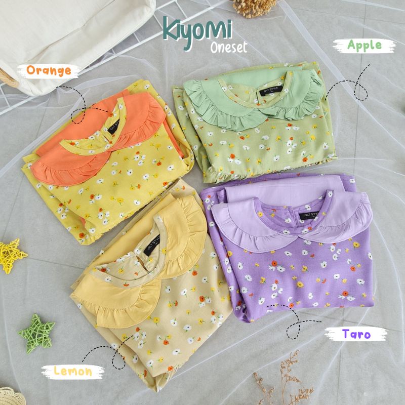 Ollet Oneset KIYOMI / Setelan anak perempuan/ setelan rayon anak