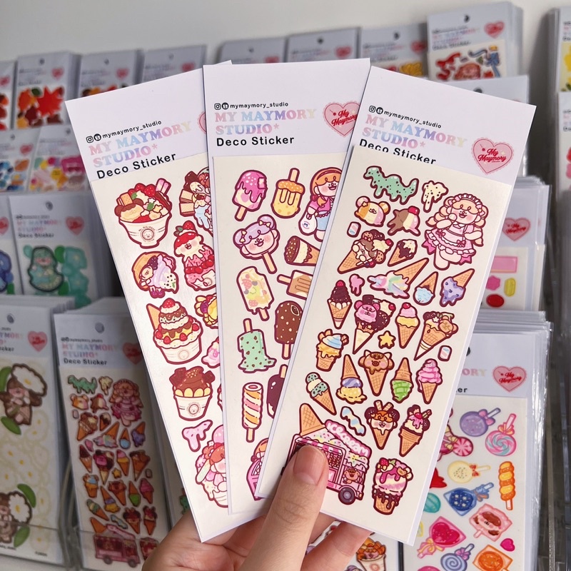

[mymaymory_studio]"Character Ice Cream" Stickers for Polco/Journal/Planner/Decoration