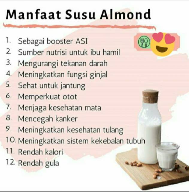 Susu Almond Homemade 100 No Gulpas 250ml Shopee Indonesia