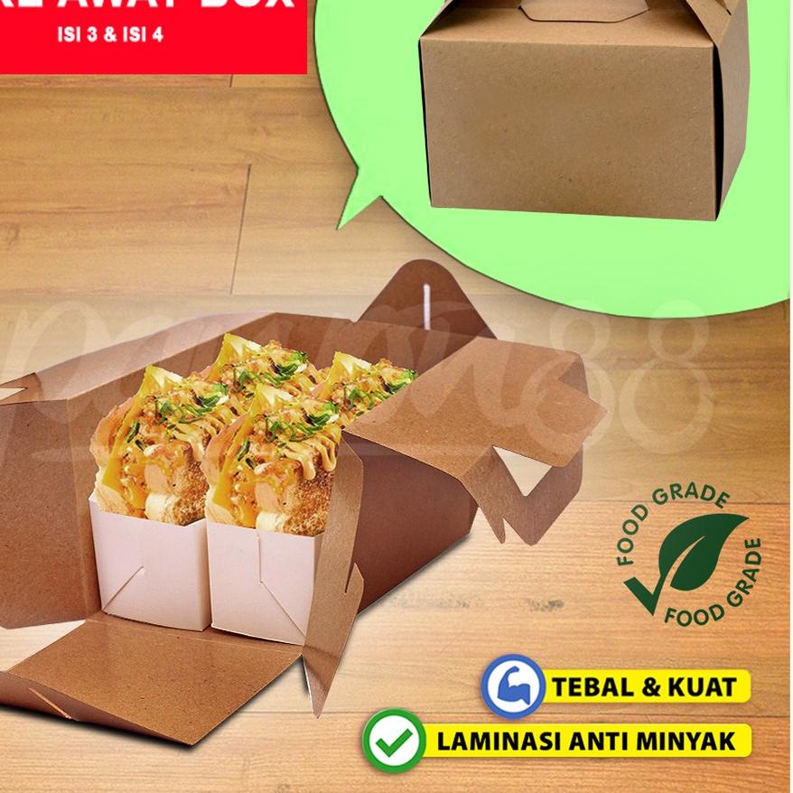 

Langsung Kirim ✼ Kotak Box Dus Roti Bakar | KRAFT COKLAT -(100 Pcs )#
