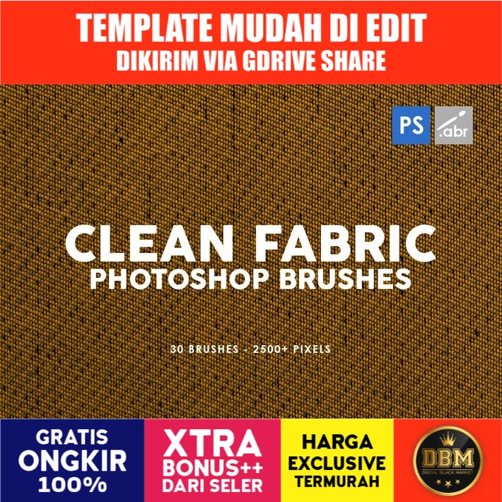 30 Clean Fabric - Photoshop Stamp Brushes