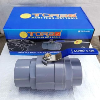 Tora Ball Valve PVC Abu 1 2 AW Stop Kran Paralon Gagang Tora Ball Valve PVC Abu 1 2 AW Stop Kran Paralon Gagang