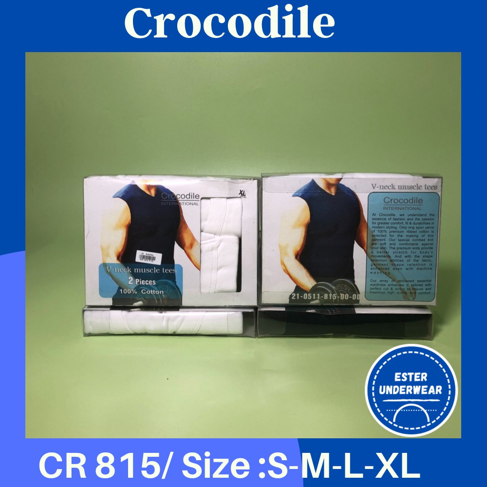 Kaos Tanktop CROCODILE CR 815 PUTIH ISI-2 PCS