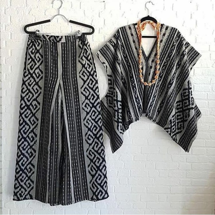 SET CELANA KULOT DAN ATASAN MURAH KAIN TENUN ASLI TROSO JEPARA ETNIC