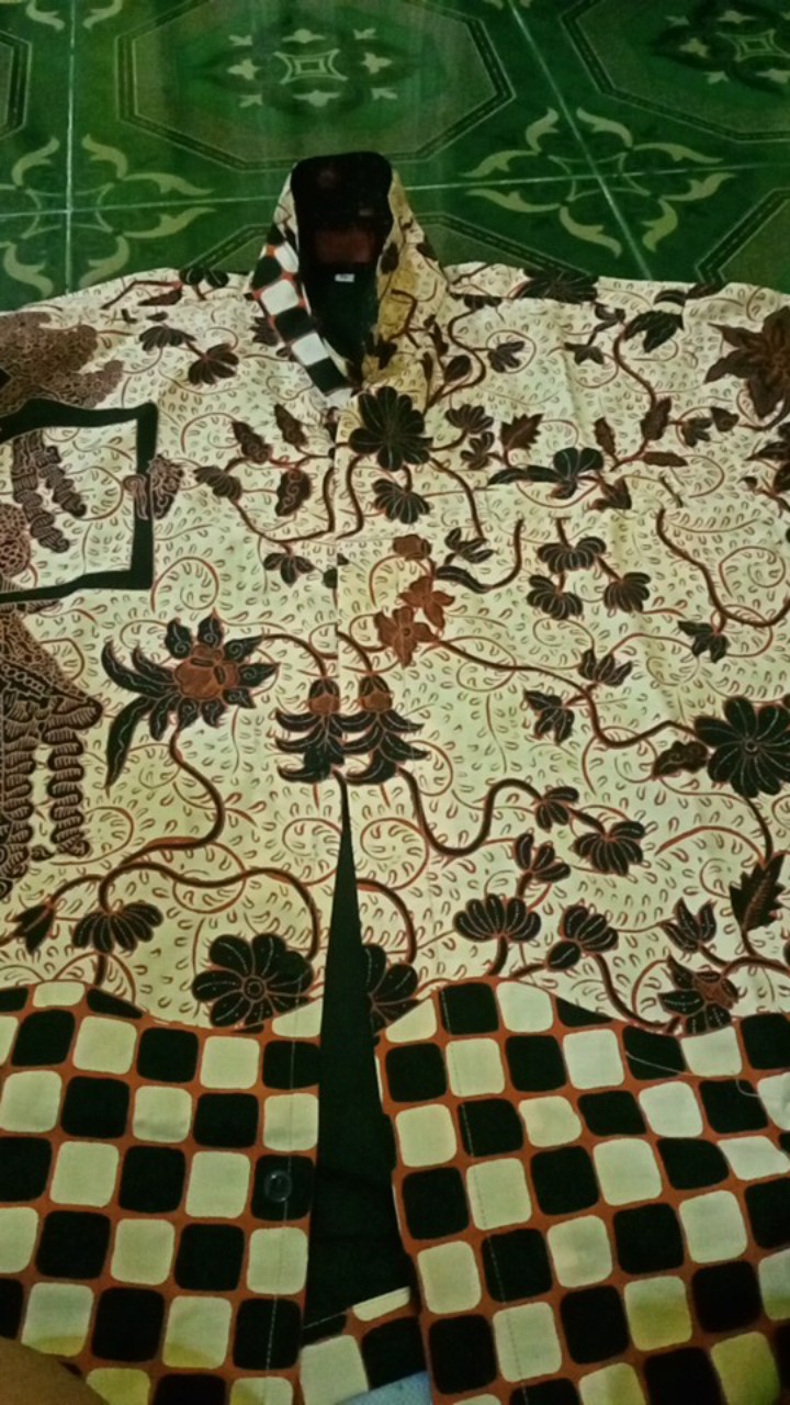 Atasan Kemeja Batik Pria Lengan Pendek Premium Wewayang 2 B Full Furing Rajasakti Solo Ori