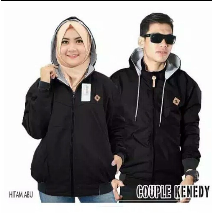 SEPASANG JAKET COUPLE ISI 2 / Jaket Couple Hoodie Bolak Balik / Jaket Pria / Jaket Wanita