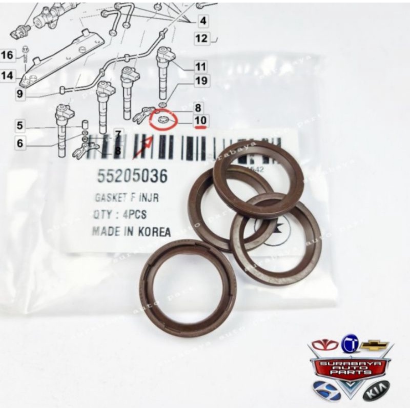 Seal Oring Injector Chevrolet Spin Diesel Disel 1.3 1300 Cc