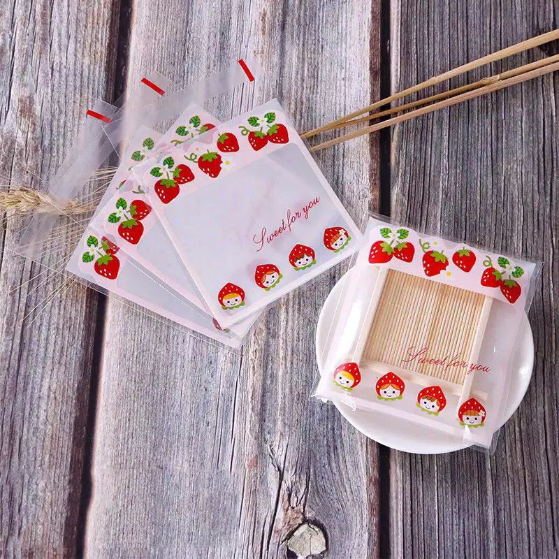 

20pcs kantong plastik biskuit little berry/cookies bag candy/souvenir