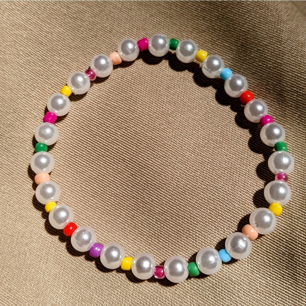Gelang Mutiara Manik Simple Warna Warni Rohto Series Nyamannya