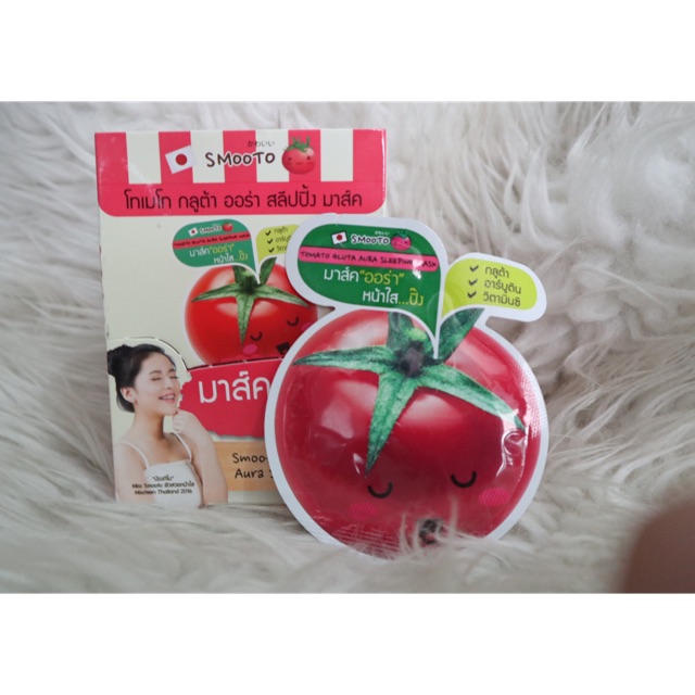 Smooto tomato gluta aura sleeping mask