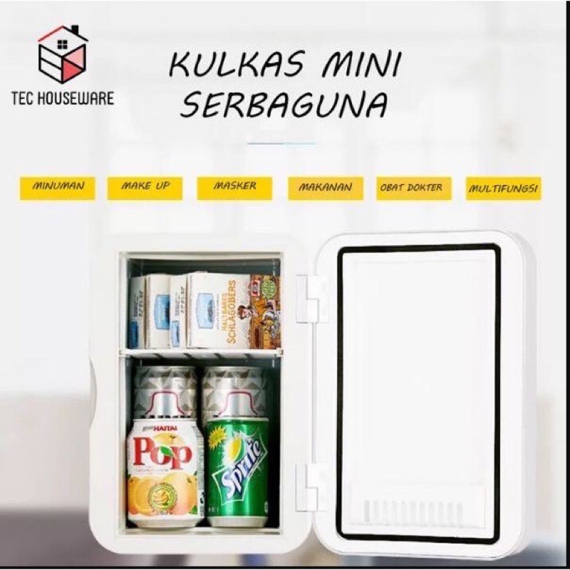 KULKAS MINI PORTABLE 8L SKINCARE KULKAS ANAK KOS KULKAS ELEKTRIK SECOND /FREE ONGKIR JABODETABEK