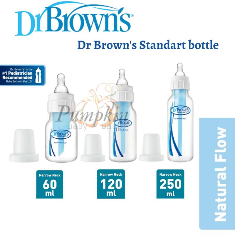 Dr Browns Standard Natural Flow PP Botol Susu 60ml / 120ml / 250ml isi 1pcs