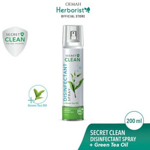 Secret Clean Disinfectant Eucalyptus | Lavender | Green Tea Spray 200 ml | Spray Antiseptik