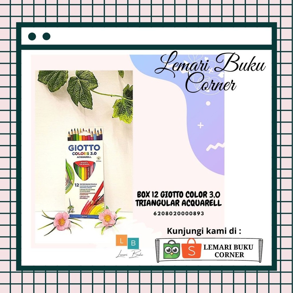 

BOX 12 GIOTTO COLOR 3,0 TRIANGULAR ACQUARELL