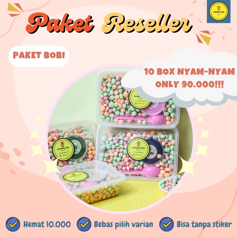 

Paket Reseller (Paket Bobi) || 10 box nyam-nyam‼️