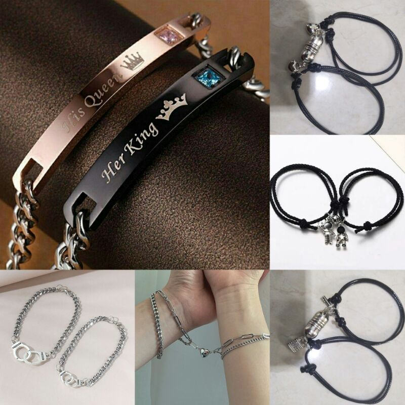 Gelang couple pria wanita unisex magnet