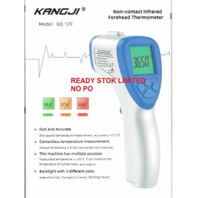 Thermometer non contact forehead infrared KANGJI GQ-129