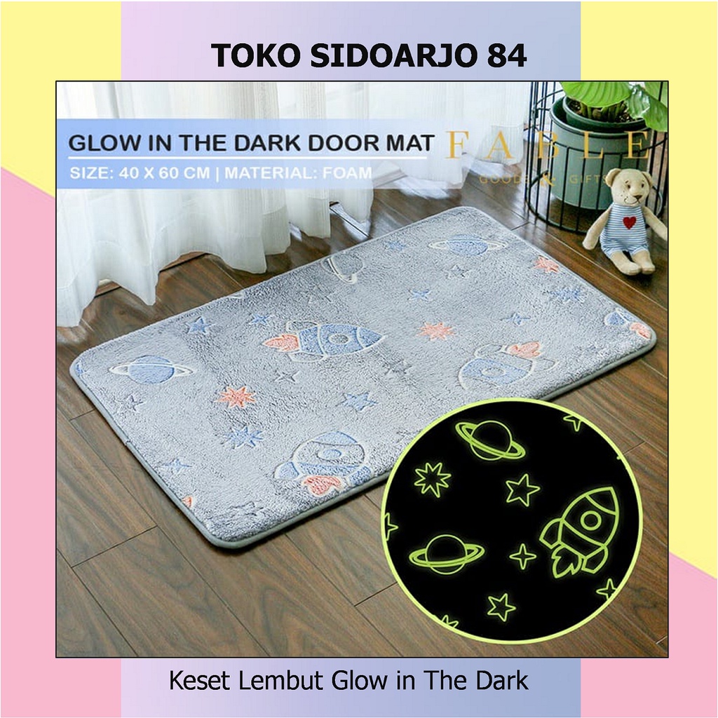 Keset Lembut Anti Slip Glow In The Dark